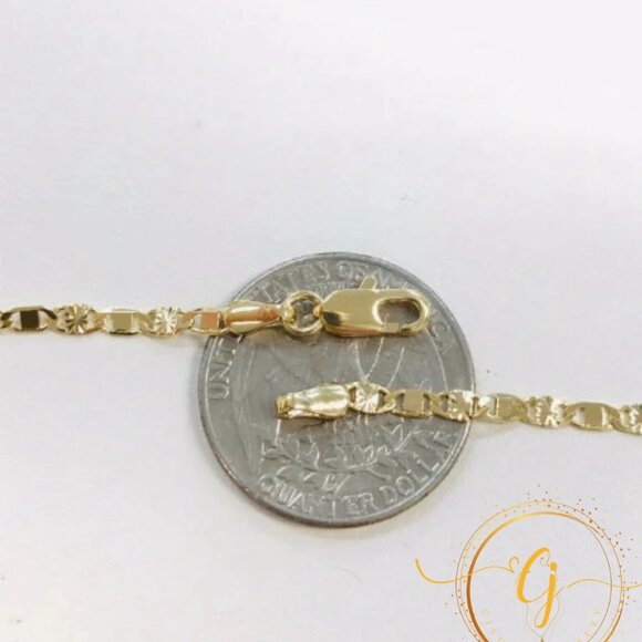 Cadena Valentino 20" 14K Para Hombres Necklace Chain GF for Mens Gifts Elegance - Picture 2 of 5